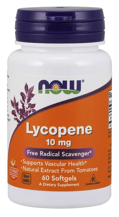 lycopene 10mg 60softgel now foods