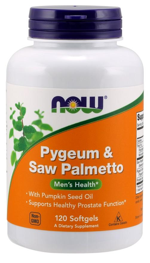 pygeum & saw palmeto 120 softgel now foods
