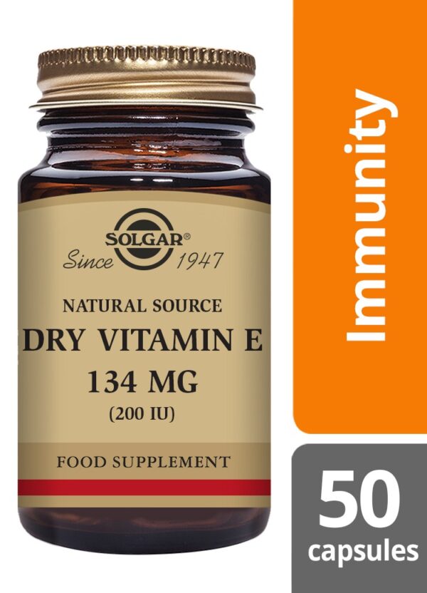 Dry Vitamin E 200iu (134mg) 50Vege Capsules
