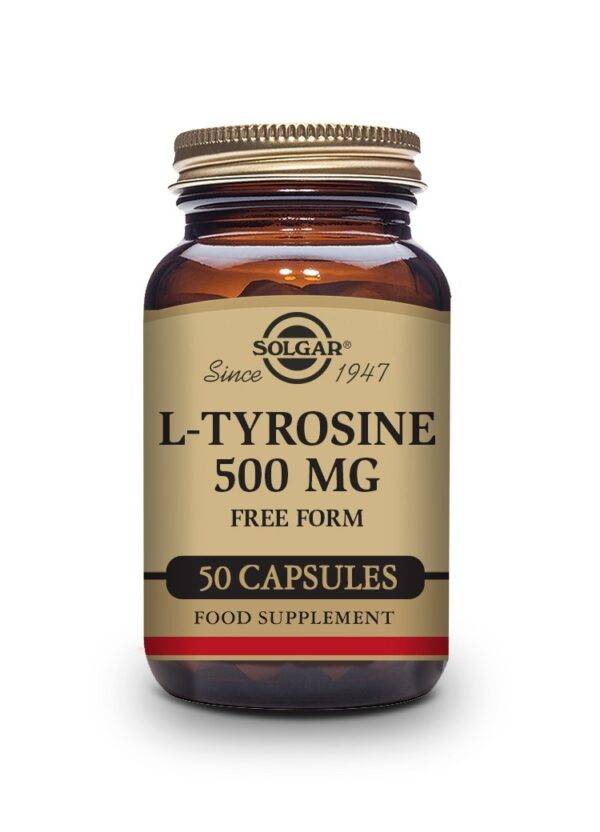 L Tyrosine 500mg 50Vegetable Capsules