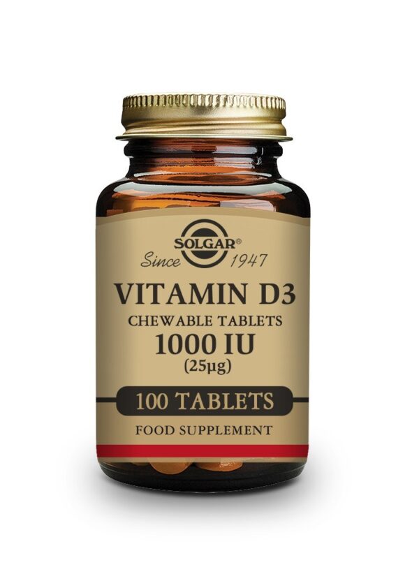 Vitamin D3 1000 IU (25 µg) Chewable Tabs